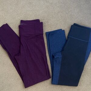 Outdoor Voices Purple and Navy Leggings Duo size small